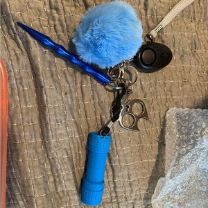 Blue Self-Defense Keychain Set